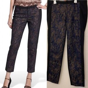 Anthropologie Cartonnier Charlie ankle pants black navy mid-rise Trousers 6